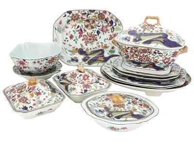 Lot 257 - Chinese Export Porcelain Partial Dinner...