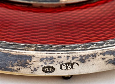 Lot 1 - Fabergé Silver-Gilt and Guilloché Enamel...