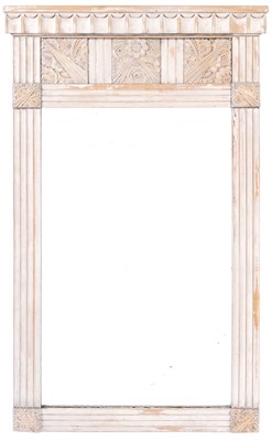 Lot 370 - Art Deco Carved and Painted Mirror Height 53...