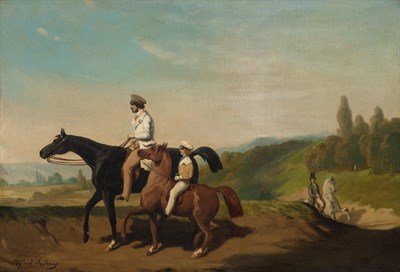 Lot 11 - Manner of Alfred de Dreux A Ride in the...