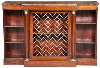 Lot 101 - Regency Rosewood and Brass Mounted Small...