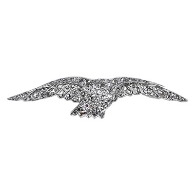 Lot 202 - Antique Platinum, Gold and Diamond Eagle Pin