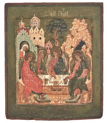 Lot 288 - Russian Icon of the Old Testament Trinity with...