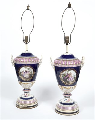 Lot 389 - Pair of Berlin KPM Hand-Painted Porcelain...