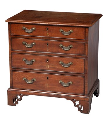 Lot 187 - George III Mahogany and Brass-Inlaid Small...