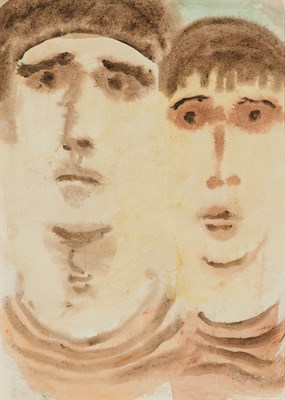 Lot 56 - Albert Kotin American, 1907-1980 (i) Two Faces...