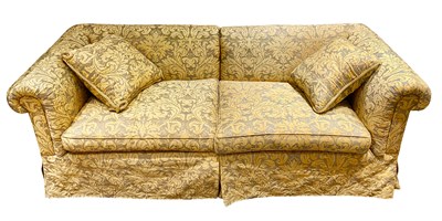 Lot 431 - Fortuny Fabric-Upholstered Two-Cushion Sofa...