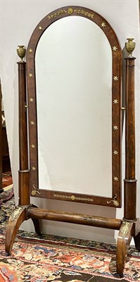 Lot 158 - Empire Mahogany and Gilt-Metal Mounted Cheval...
