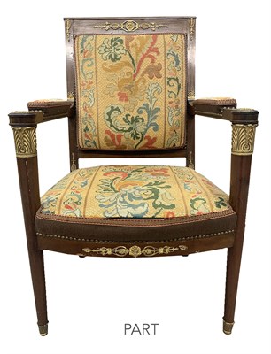 Lot 189 - Pair of Empire Style Mahogany, Gilt-Metal...