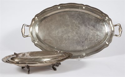 Lot 133 - Mexican Sterling Silver Covered Footed Serving...