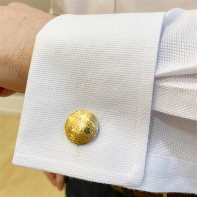 Lot 111 - Three Pairs of Gold and Simulated Diamond Cufflinks