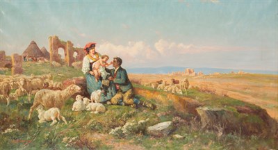 Lot 6 - Pietro Barucci Italian, 1845-1917 Figures in a...