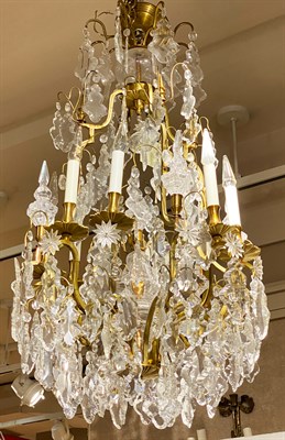 Lot 378 - Louis XV Style Gilt-Metal and Cut-Glass...