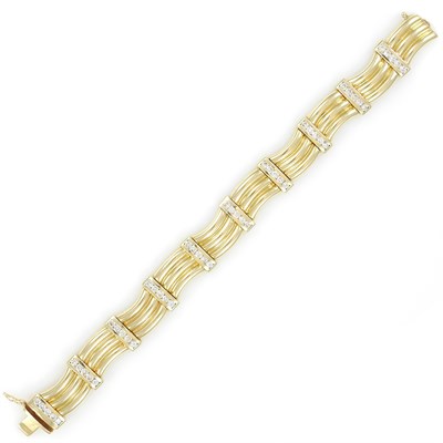 Lot 36 - Gold and Diamond Bracelet