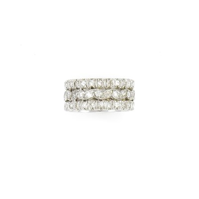 Lot 57 - Platinum and Diamond Band Ring