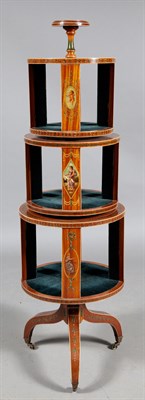 Lot 164 - George III Style Painted Satinwood Revolving...