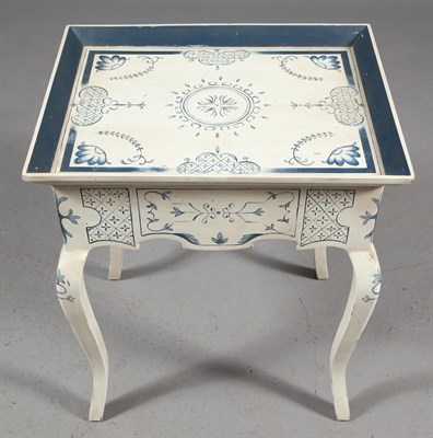 Lot 165 - Pair of French Provincial Style Blue- and...