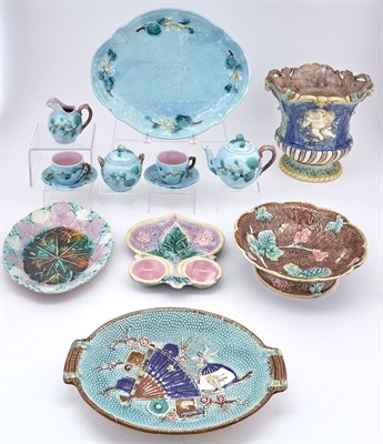 Lot 39 - Group of Majolica Articles Approximately...