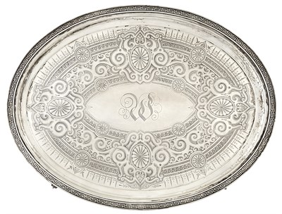 Lot 122 - American Sterling Oval Tray Bigelow Bros. &...