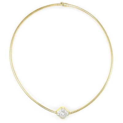 Lot 175 - Gold and Diamond Pendant-Necklace