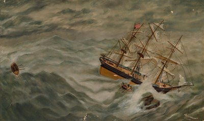 Lot 1038 - American School 19th Century American Ship...