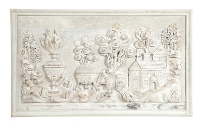 Lot 50 - Continental Neoclassical Grey-Painted Boiserie...