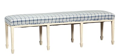 Lot 179 - George III Style Painted and Gingham...
