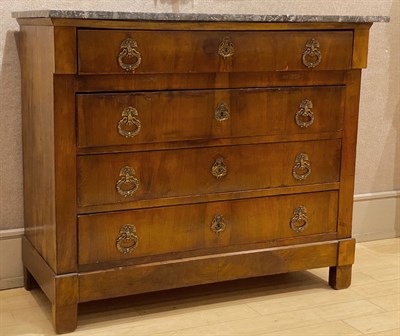 Lot 198 - Northern European Biedermeier Walnut Commode...