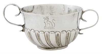 Lot 151 - William & Mary Sterling Silver Miniature Caudle Cup