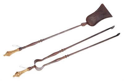 Lot 169 - Louis XV Ormolu-Mounted Steel Fire Tongs and Shovel