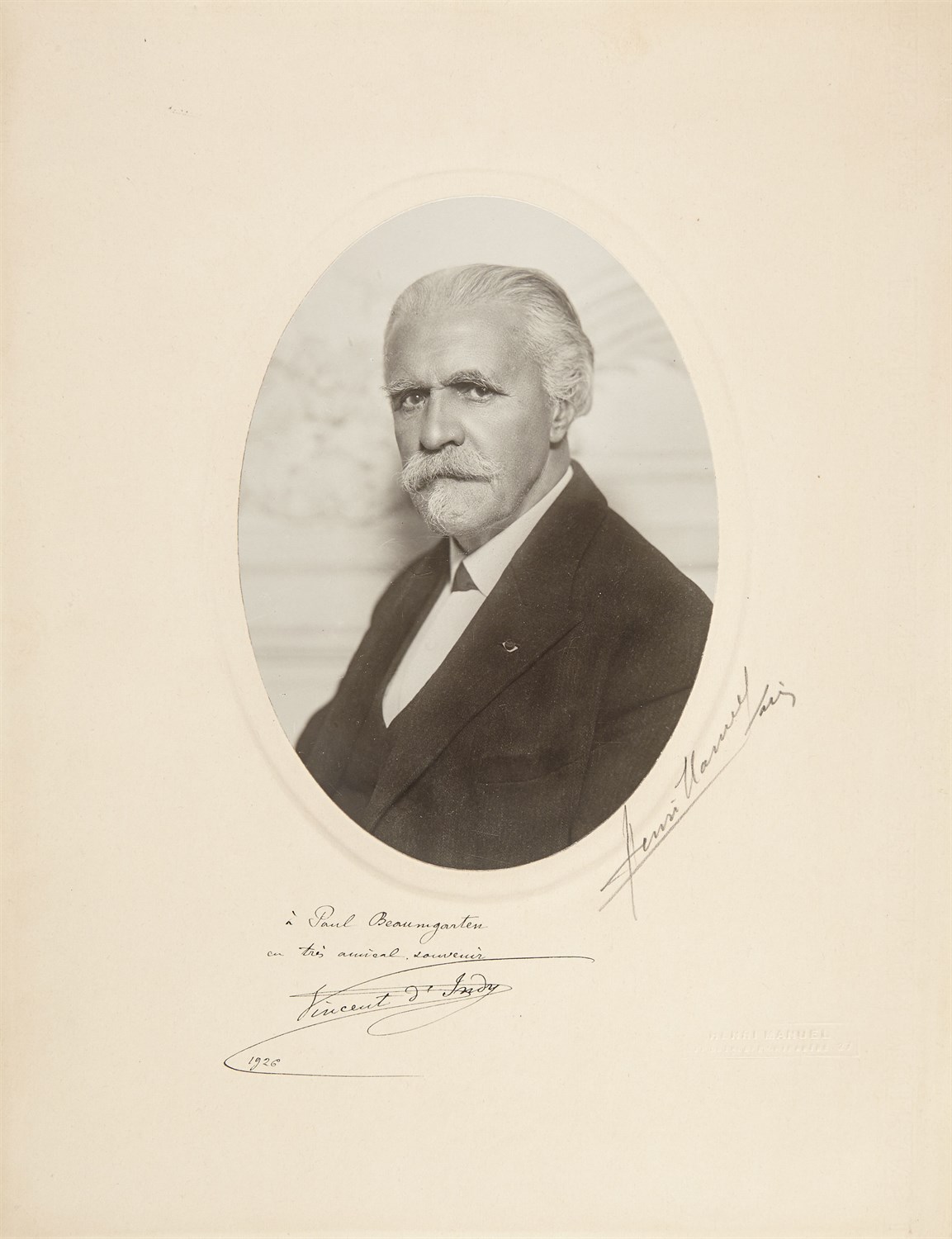 Lot 79 - D'INDY, VINCENT Five signed items. Comprising:...
