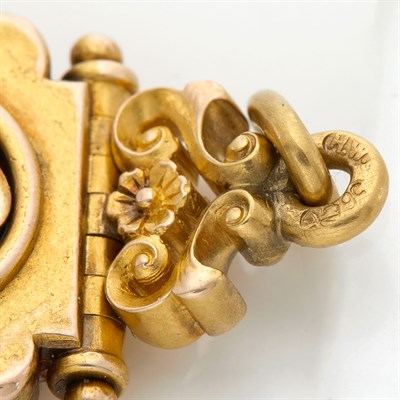 Lot 8 - Fabergé Jeweled Two-Color Gold and Enamel...