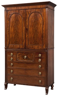 Lot 271 - George IV Mahogany Clothes Press Probably...