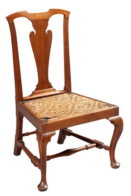 Lot 183 - Queen Anne Mahogany Splint-Seat Side Chair...