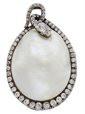 Lot 10 - Russian Silver-Topped Gold, Diamond and...