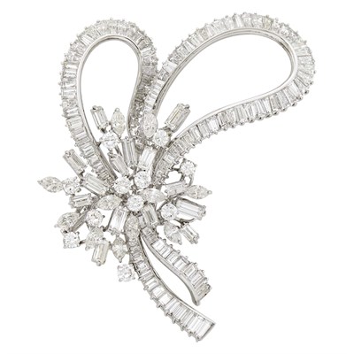 Lot 63 - White Gold and Diamond Brooch