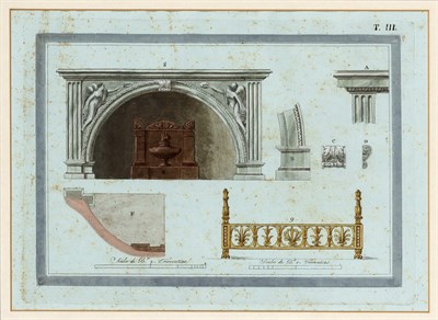 Lot 87 - Artist Unknown [ARCHITECTURAL STUDIES] Four...