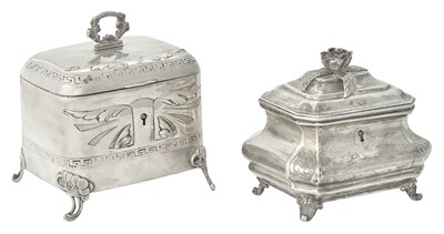 Lot 265 - Two Austrian Silver Sugar Boxes First half...