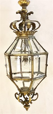 Lot 375 - Continental Baroque Style Brass and Glass...