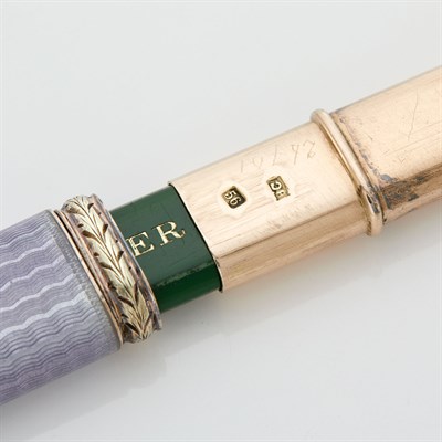 Lot 3 - Fabergé Two-Color Gold, Silver and Guilloché...