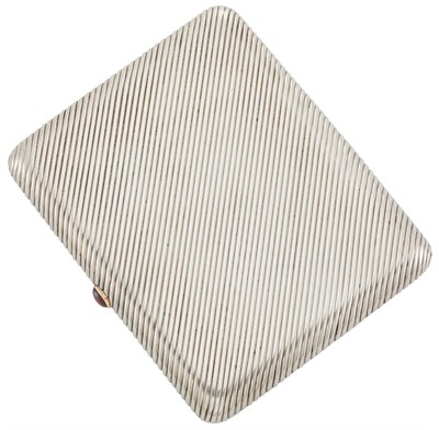 Lot 7 - Fabergé Silver Cigarette Case Workmaster...