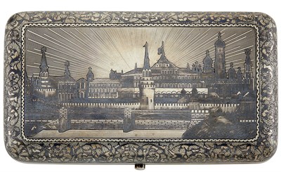 Lot 57 - Russian Silver and Niello Cigarette Case...