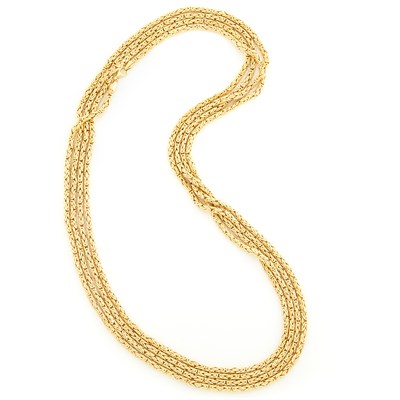 Lot 143 - Long Gold Chain Necklace