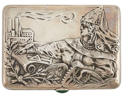 Lot 83 - Russian Silver Cigarette Case Pavel Volkov,...