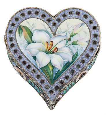 Lot 18 - Russian Silver-Gilt Cloisonné and En Plein...