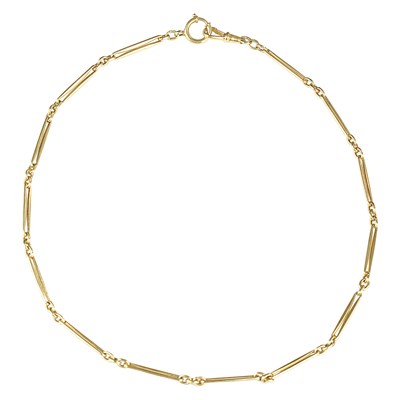 Lot 120 - Gold Fob Chain Necklace