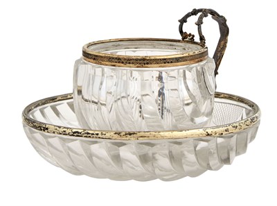 Lot 34 - Russian Silver-Gilt Mounted Cut Glass Cup and...