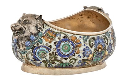 Lot 13 - Russian Parcel-Gilt Silver and Cloisonné...