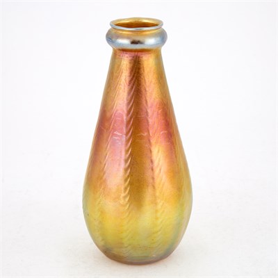 Lot 179 - Tiffany Ribbed and Patterned Favrile Glass...