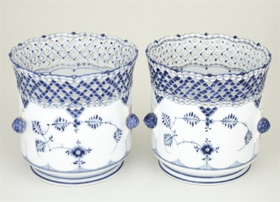 Lot 138 - Pair of Royal Copenhagen Porcelain Jardinières...